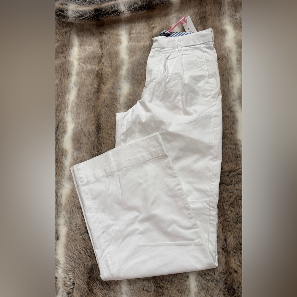 NWT Vineyard Vines Wide Leg White Pants Size 2